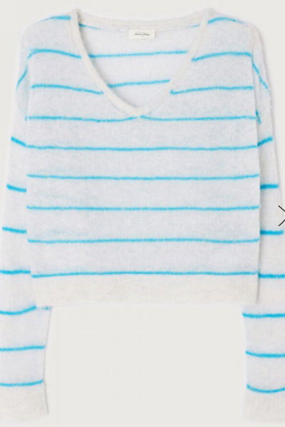 AMERICAN VINTAGE WOMENS STRIPED CASHMERE SWEATER