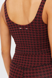 THE UPSIDE HOUNDSTOOTH TESS CROP