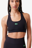 LACOSTE WOMENS RIBBED SPORTS BRA