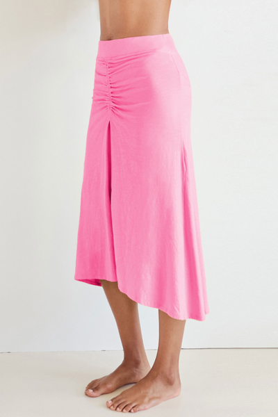 Sundry Midi Skirt With Ruching